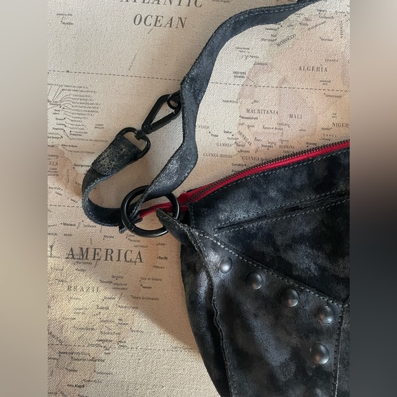 Hammitt Andrew Crossbody Convertible Leather/ Suede with Red leather Interior - Picture 5 of 16